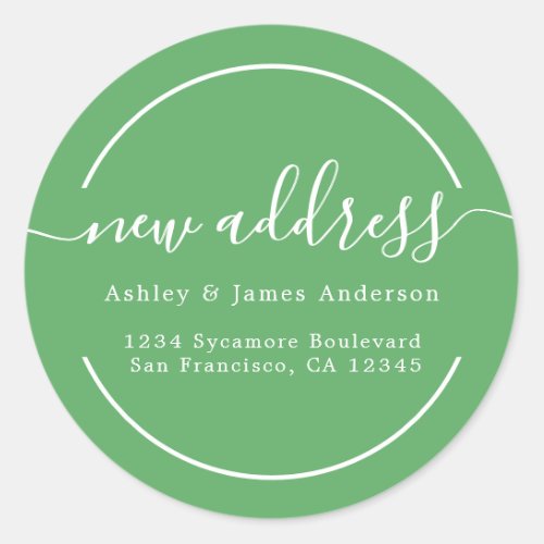 Weve Moved Bright Green New Address Label