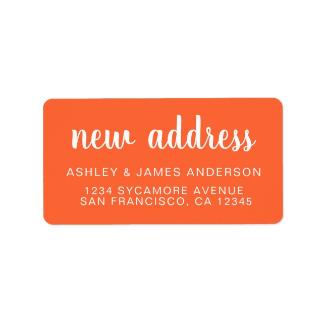 We've Moved Bright Yellow New Address label (Front)