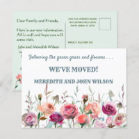 We've Moved Budget Elegant Floral Move