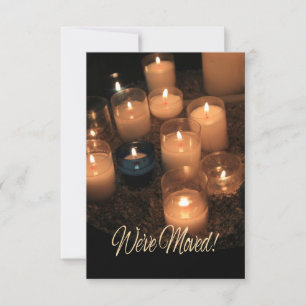 We've Moved! Burning candles christmas Invitation