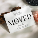 We've Moved Business Logo Office Address Change Postcard<br><div class="desc">Let your customers, employees and delivery providers about your new office address with this minimalist We Have Moved Business Logo Postcard Design. Featuring black and white design with modern fonts, space for your company logo, new address, contact details and opening hours, this modern we've moved postcard is an easy way...</div>