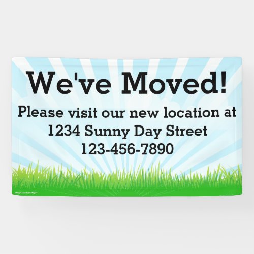 Weve Moved Business Moving Sign Banner