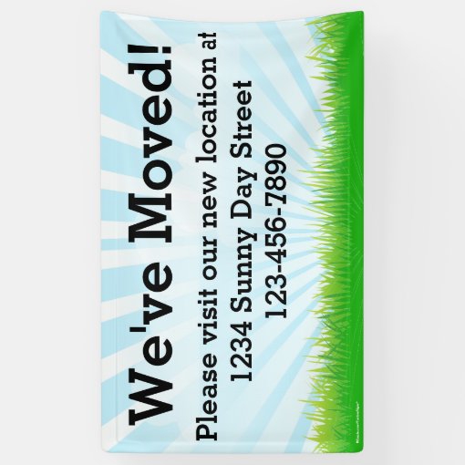 We've Moved Business Moving Sign Banner | Zazzle