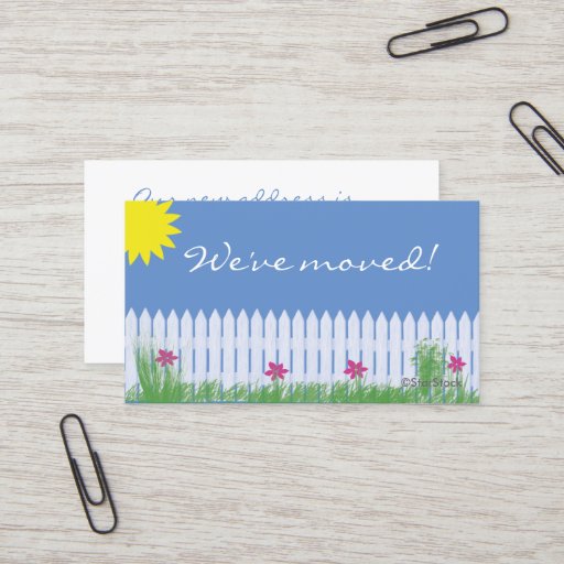Customizable We've Moved Card Business Cards