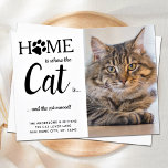 We've Moved Cat Photo New Address Pet Moving  Postcard<br><div class="desc">Home is Where The Cat Is ... and the cat moved! Let your best friend announce your move with this cute and funny custom pet photo cat moving announcement card. Personalize with your favorite cat photo, names and your new address. This pet moving announcement is a must for all cat...</div>