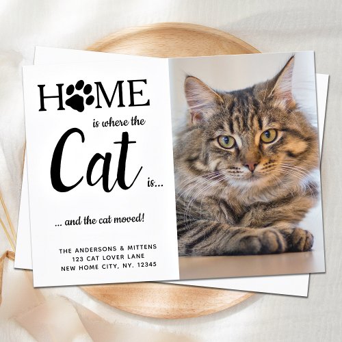 Weve Moved Cat Photo New Address Pet Moving  Postcard