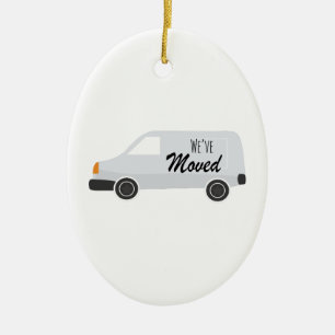 Weve Moved Ceramic Ornament