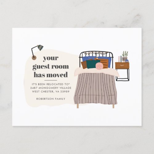 Weve Moved Change of Address Boho Moving Announcement Postcard