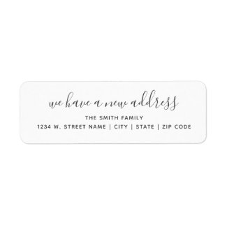We've Moved Change of Address Modern Calligraphy 