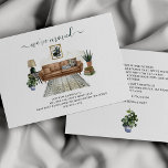 We've Moved Change of Address Moving Announcement<br><div class="desc">Simply add your details to this boho chic moving announcement card by clicking the "Personalize" button above. Perfect for announcing your latest change of address for friends and family to have a reminder of where you are now. This moving announcement card is modern and features quirky, boho plants, a couch,...</div>