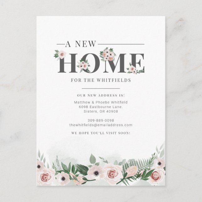 We've Moved Change of Address Moving Announcement  Postcard (Front)