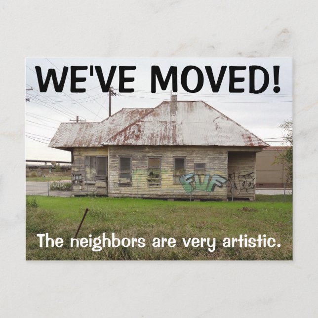 We've Moved Change Of Address Postcard (Front)