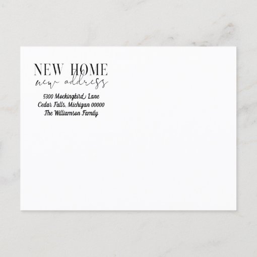 We've Moved Change of Address Your New Home Photo Announcement Postcard ...