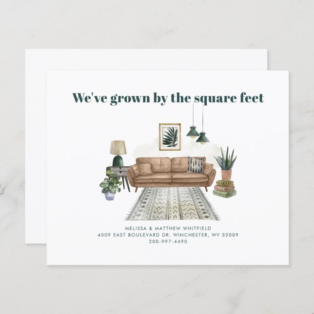 We've Moved Chic Boho Moving Announcement (Front/Back)