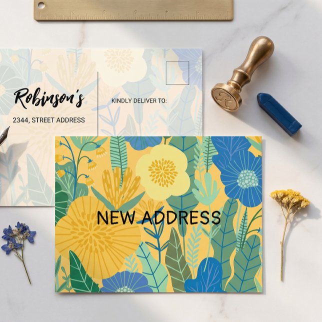  We've moved, chic, change of address announcement Postcard (Creator Uploaded)