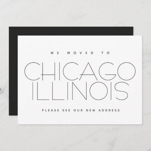 Weve Moved Chicago Illinois Modern New Home  Announcement