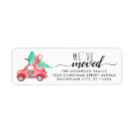 We've Moved Christmas Car Tree Moving New Home Label<br><div class="desc">We've Moved Christmas Car Tree Moving New Home Return Address Label</div>