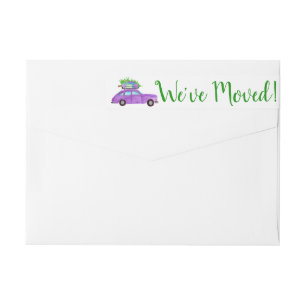 We've Moved Christmas Car Wrap Around Label