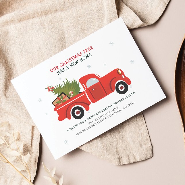 We've Moved Christmas Holiday Moving Announcement (Christmas Holidays Family Moving Address Announcement)