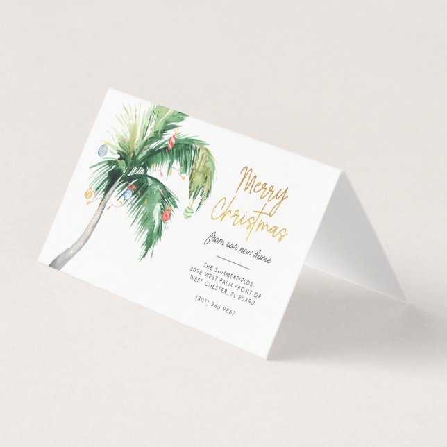 We've Moved Christmas Holiday Moving  Announcement (Front)