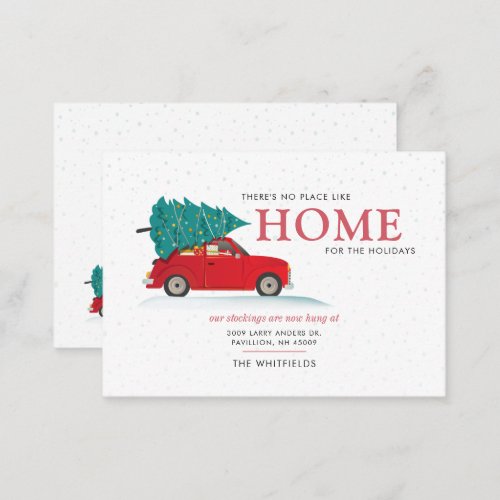 Weve Moved Christmas Holiday Moving Note Card