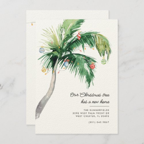 Weve Moved Christmas Holiday Moving Palm Tree Announcement