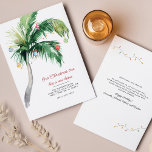 We've Moved Christmas Holiday Palm Tree Moving Announcement<br><div class="desc">Christmas Holiday Coastal Moving Palm Tree Announcement you can easily customize by clicking the "Personalize" button. Add your custom message and names on the reverse side</div>