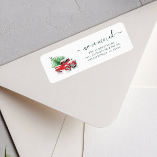 We've Moved Christmas Holiday Return Address Label