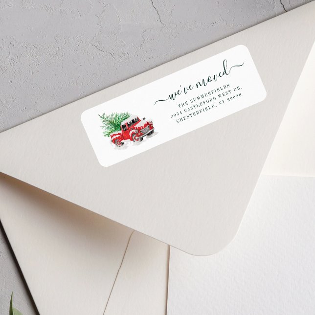 We've Moved Christmas Holiday Return Address Label (We've Moved Christmas Holiday Return Address Label)