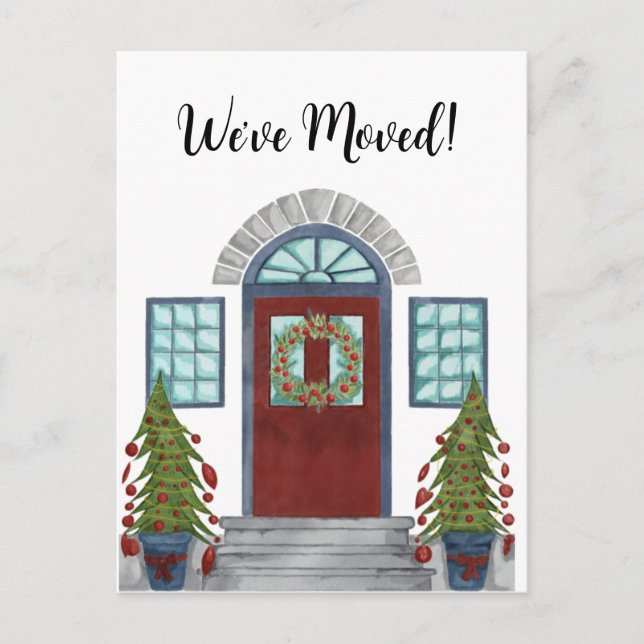 We've Moved! Christmas home Postcard (Front)