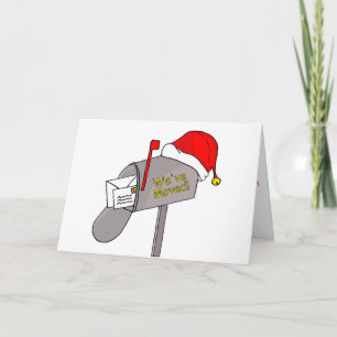 We've Moved Christmas mailbox Holiday Card