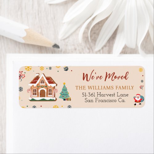 Weve Moved Christmas Tree Holiday Moving Label