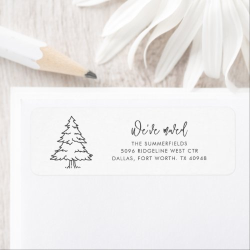 Weve Moved Christmas Tree Moving Return Address Label