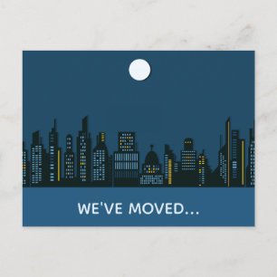 We've Moved City Buildings New Address Announcement Postcard