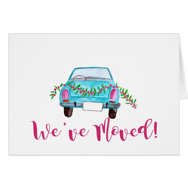 We've Moved Classic Christmas Car (Front Horizontal)