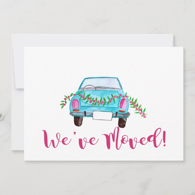 We've Moved Classic Christmas Car Invitation (Front)