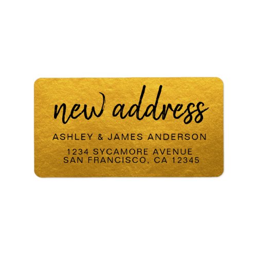 Weve Moved Classic Gold New Address Label