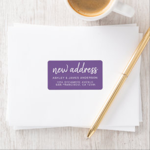 We've Moved Classic Purple New Address Label