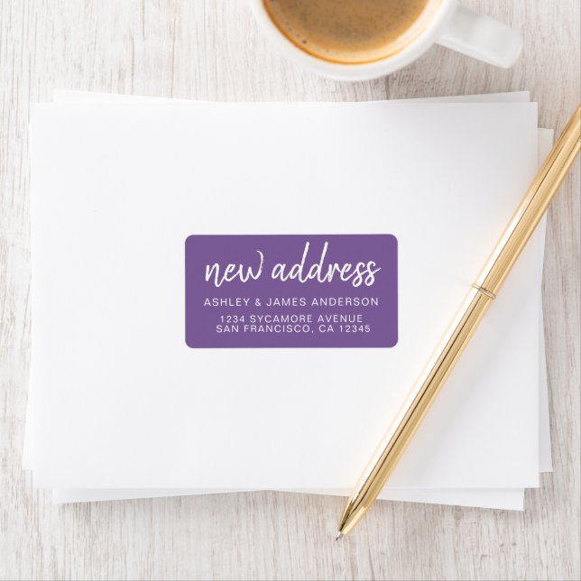 We've Moved Classic Purple New Address Label (Insitu)