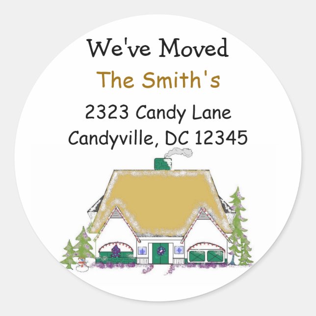 We've Moved Classic Round Sticker (Front)