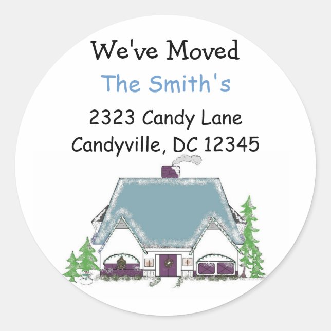 We've Moved Classic Round Sticker (Front)