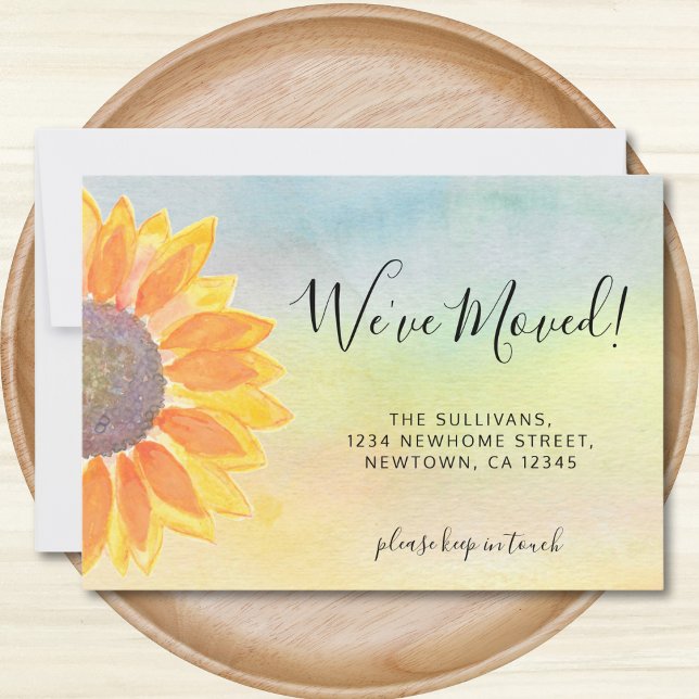 We've Moved Colorful Sunflower Moving Announcement (Creator Uploaded)