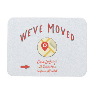 We've Moved Computer Online Map Icon Announcement Magnet