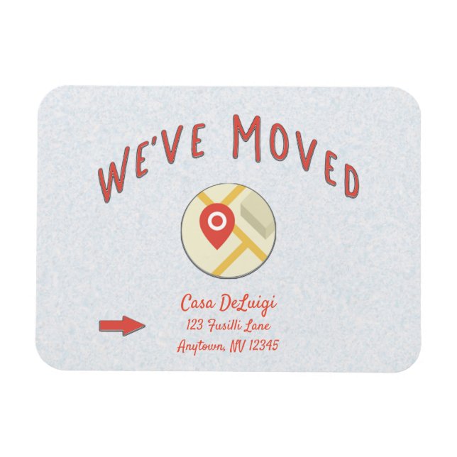 We've Moved Computer Online Map Icon Announcement Magnet (Horizontal)