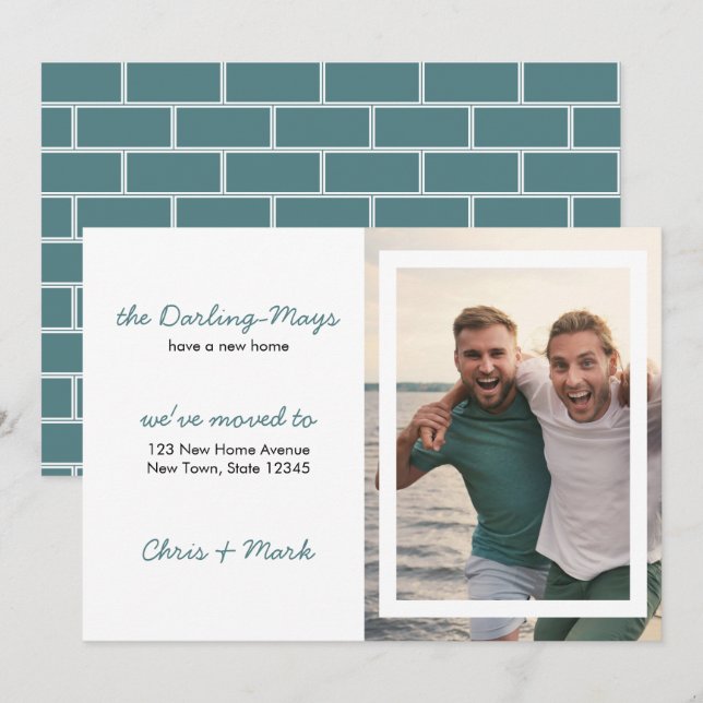 We've Moved Custom Photo Modern New Address Announcement (Front/Back)