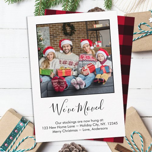Weve Moved Custom Photo New Home Holiday Moving Enclosure Card