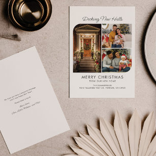 We've Moved Decking New Halls Christmas Moving Holiday Card