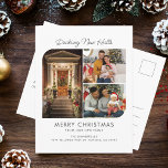We've Moved Decking New Halls Photo Collage Moving Announcement Postcard<br><div class="desc">Announce your holiday move in style and with photos greetings card. Easily replace the photos with your favorite ones by clicking the "Personalize" button. Add your own wording to suit the occasion and completely change the background,  fonts and layout when you click the "Edit this in Design Tool" button.</div>