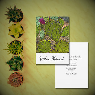 We've Moved Desert Cactus New Home Moving Announcement