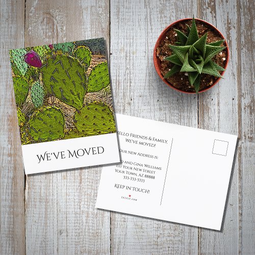 Weve Moved Desert Southwest New Home Moving   Announcement Postcard